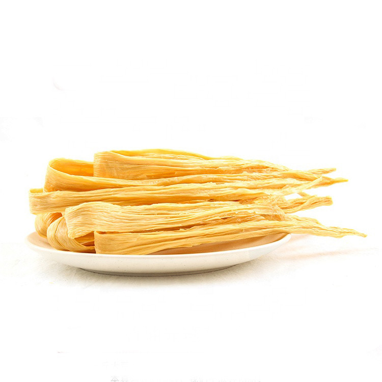 Amarelo Brilhante Yuba Tofu Seco Pele Proteína Fibra Alimentos Veganos Embebedar em Água 30min Pré Cozinhar
