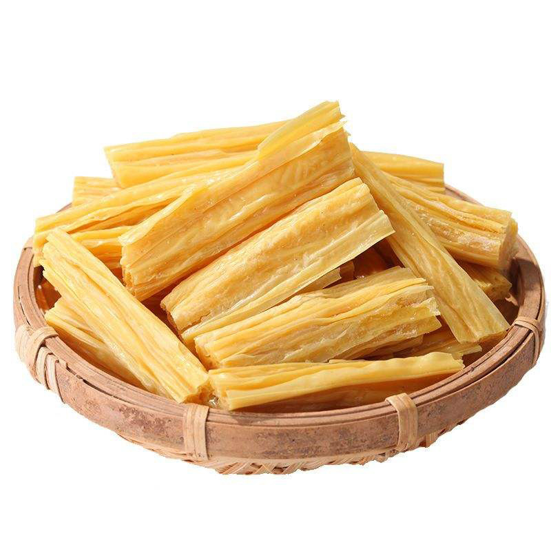 Amarelo Brilhante Yuba Tofu Seco Pele Proteína Fibra Alimentos Veganos Embebedar em Água 30min Pré Cozinhar