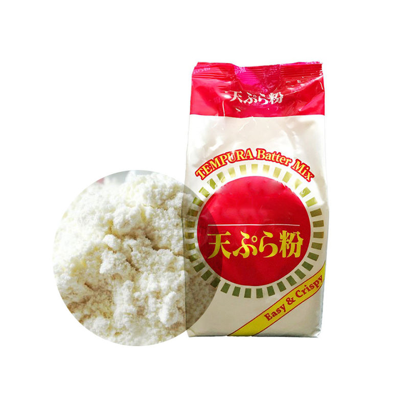 Bolinhos de farinha Tempura de qualidade japonesa sabor suave 1 kg embalagem cor branca 18 meses duração