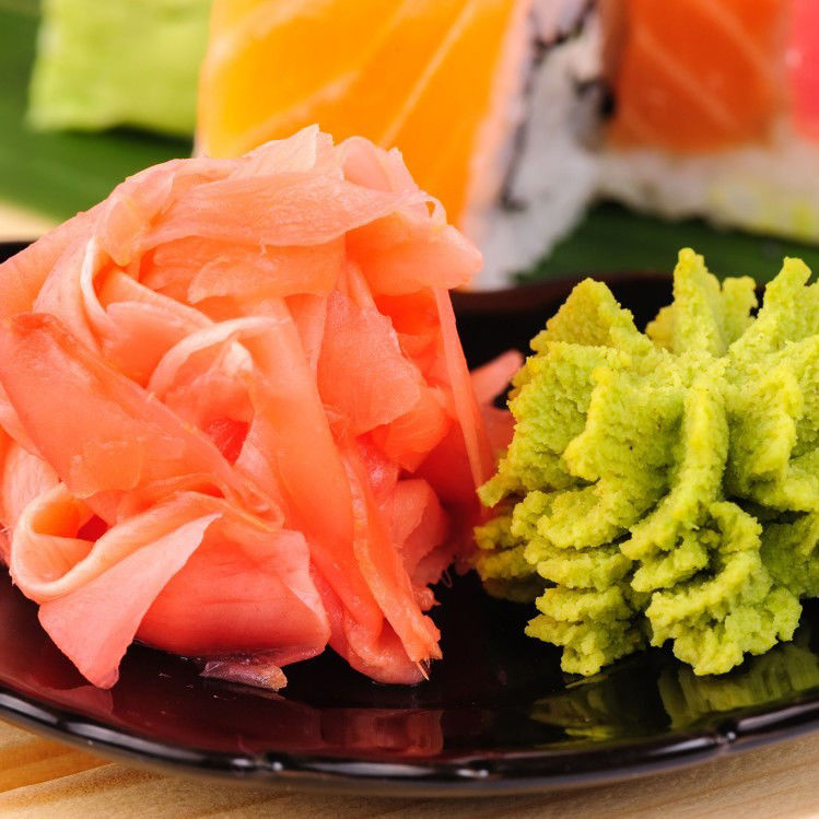 Produto quente Wasabi em pó verde claro seco Sushi Wasabi em pó para restaurante