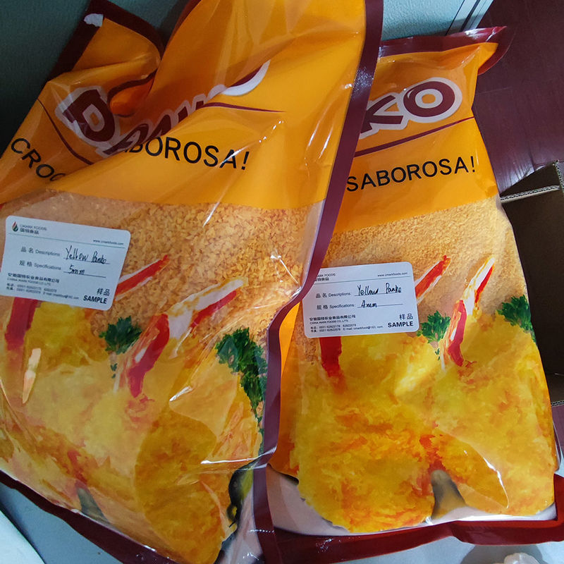Fabricante profissional Grátis Panko estilo japonês de cor amarela migalhas de pão