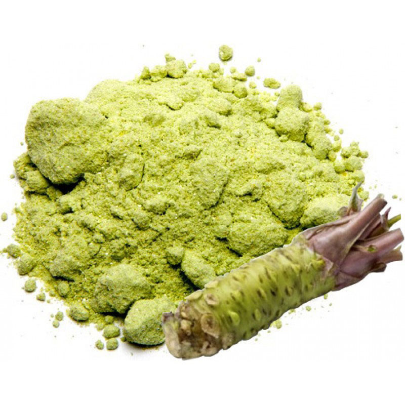 Pó de Wasabi Puro 100% Pó de Raiz de Wasabi Puro 80-100 Mesh Finamente Moído 1kg Peso Líquido para Sushi e Uso Culinário