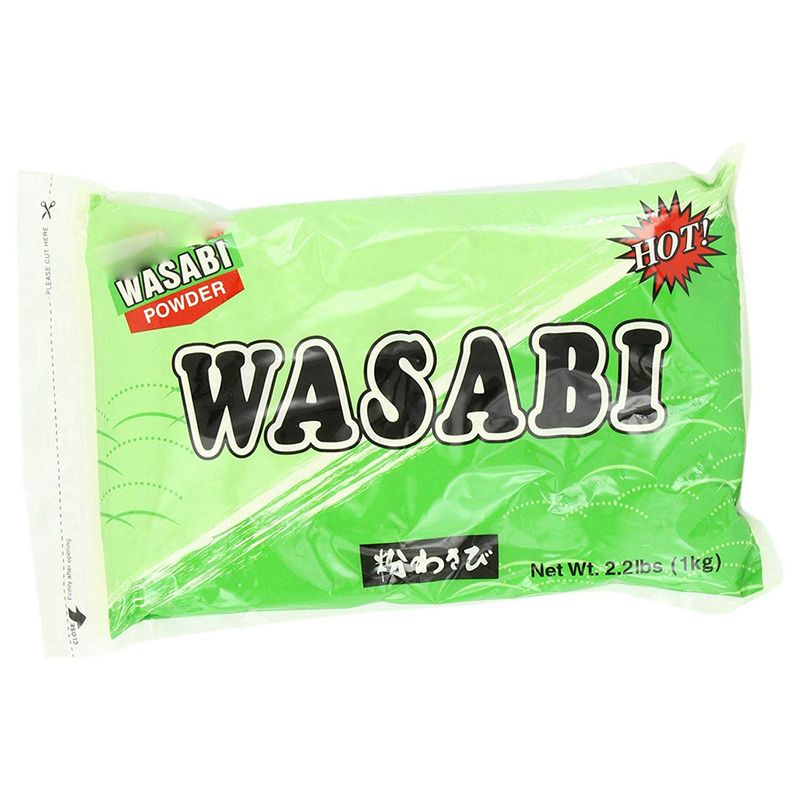 Pó de Wasabi Puro com Sabor Picante e Penetrante para Culinária Versátil em Cor Verde Claro