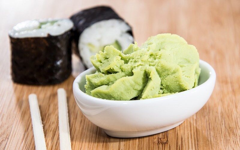 Wasabi em pó puro com 24 meses de validade 80-100 malha Sem ingredientes alergênicos para Sushi e Sashimi