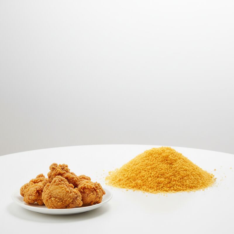 Panko de Migalhas de Pão Amarelo Estilo Japonês - Textura Crocante Forma Granular Certificado Halal para Fritar
