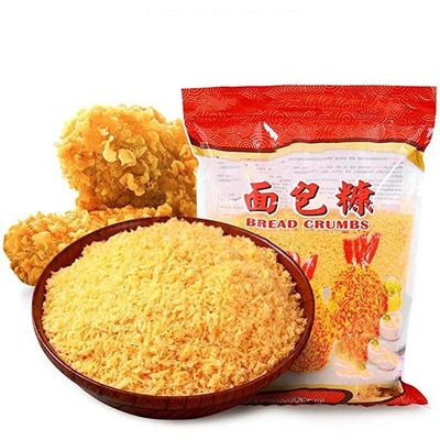 Fragmentos de pão Panko amarelos com 10% de humidade certificados HACCP para alimentos fritos - estilo japonês não OGM