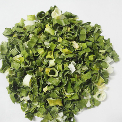 Os vegetais desidratados esverdeiam o ar da cor secaram flocos do cebolinho 3x3mm