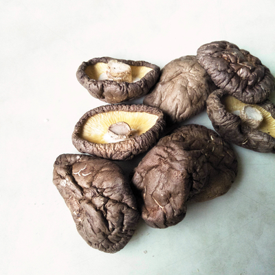 Cogumelos Shiitake secos de cor marrom para culinária 1 ano de vida útil