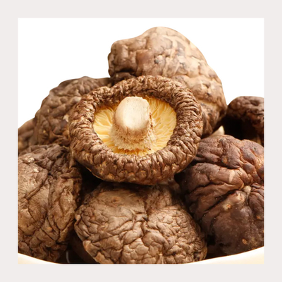100% de cogumelos shiitake secos naturais sem aditivos