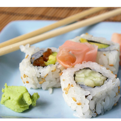 Wasabi em pó orgânico autêntico japonês para condimentos ou temperos de sushi