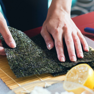 Verde escuro Yaki Sushi Nori Algas secas com sabor natural de algas