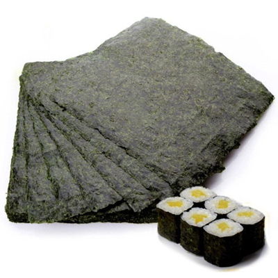 Sushi verde escuro Nori Algas marinhas assadas Nori 100 folhas