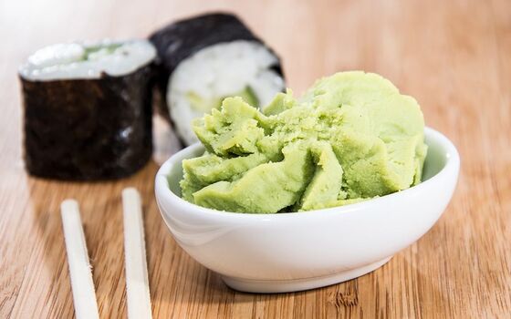 Wasabi em pó puro com 24 meses de validade 80-100 malha Sem ingredientes alergênicos para Sushi e Sashimi