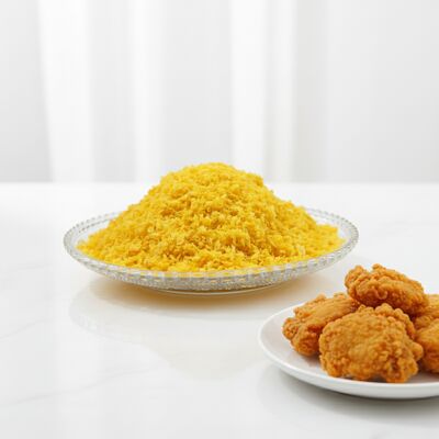 Panko de Migalhas de Pão Amarelo Estilo Japonês - Textura Crocante Forma Granular Certificado Halal para Fritar