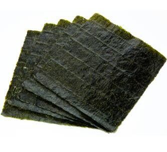 Umidade completa Nori Roasted Seaweed da folha 5% 50 QTY escuros - verde