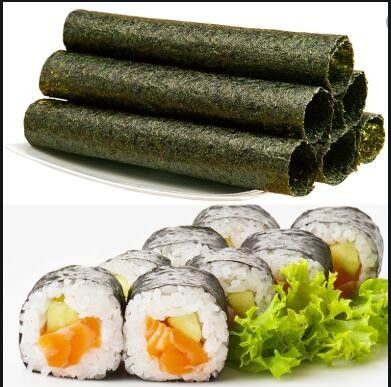 Escuro - alga Roasted Nori de 5% umidade verde 100 folhas